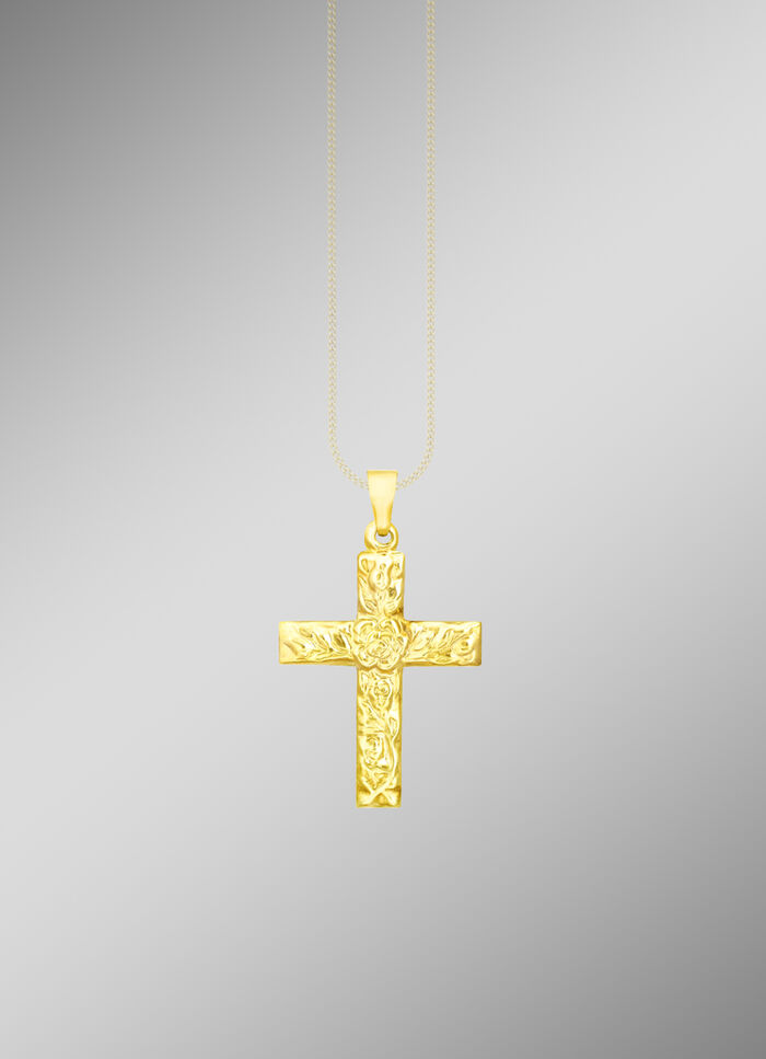 Klassischer Kreuz-Anhänger mit Struktur 