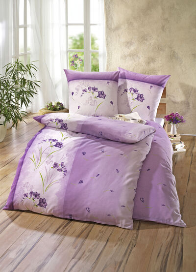 Bügelleichte DOBNIG Bettwäsche-Garnitur mit Reissverschluss 