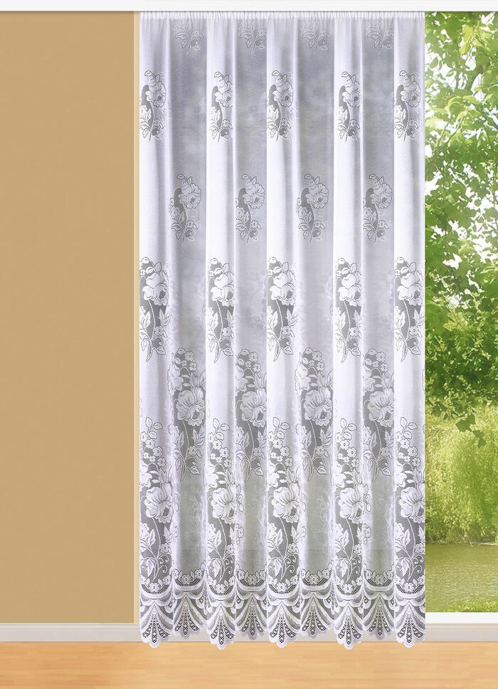 Langvorhang mit Automatikfaltenband 