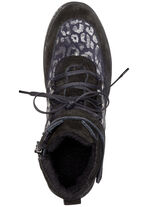 ELENA EDEN Schn&uuml;r-Bootie aus Veloursleder SCHWARZ