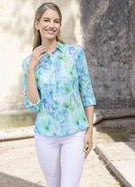 Bluse mit Hemdkragen 