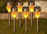 Solarstecker mit Flackereffekt, 6er-Set 