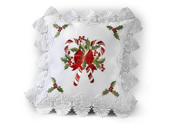 Tisch- und Raumdekoration mit Spitzenborte WEISS-BUNT