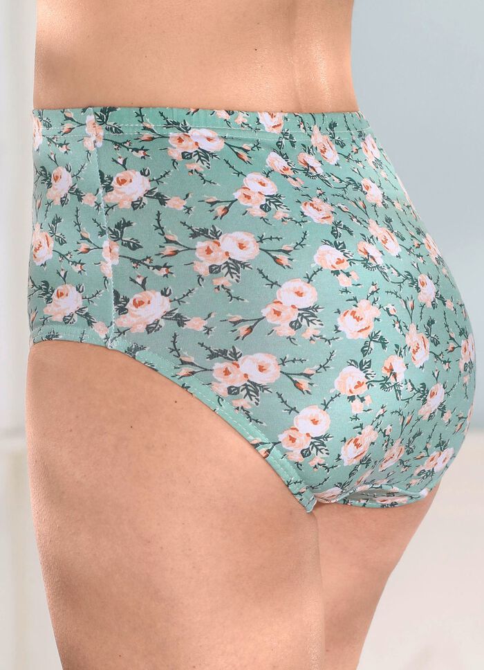 Viererpack Slips mit h&uuml;bschem Blumendessin 