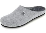 Leichte Damen-Hausschuhe, mit anatomisch geformtem Fussbett HELLGRAU
