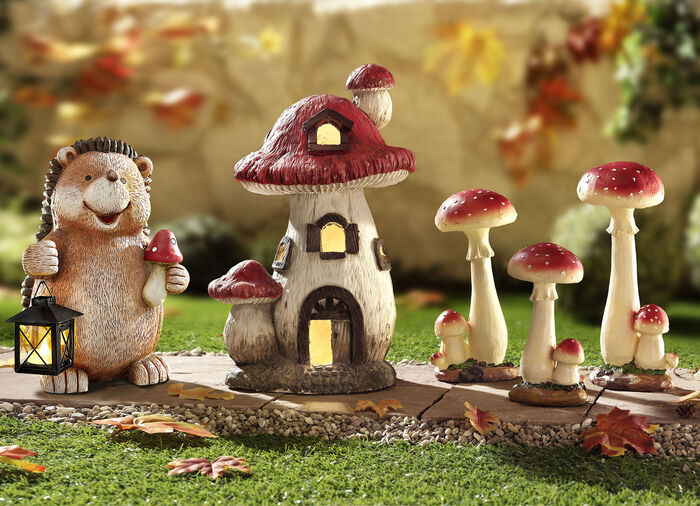 Herbstliche Dekorations-Accessoires ROT-WEISS