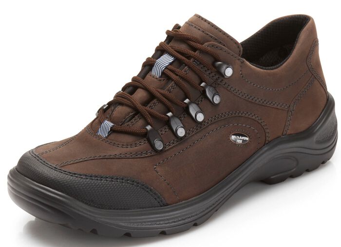 Waldl&auml;ufer Schn&uuml;rschuh mit Klimamembrane SCHOKOBRAUN