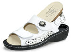 ELENA EDEN, bequeme Damen-Sandalen, Weite H, mit herausnehmbarem Fussbett WEISS