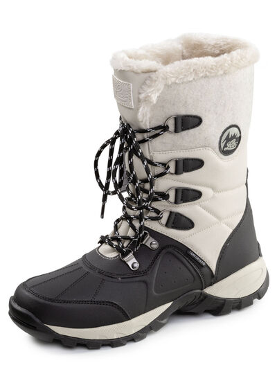 Gefütterte Damen-Stiefel, Winterschuhe, mit Reissverschluss 