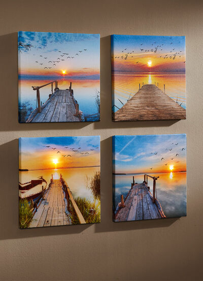 LED-Bild, 4er-Set - 