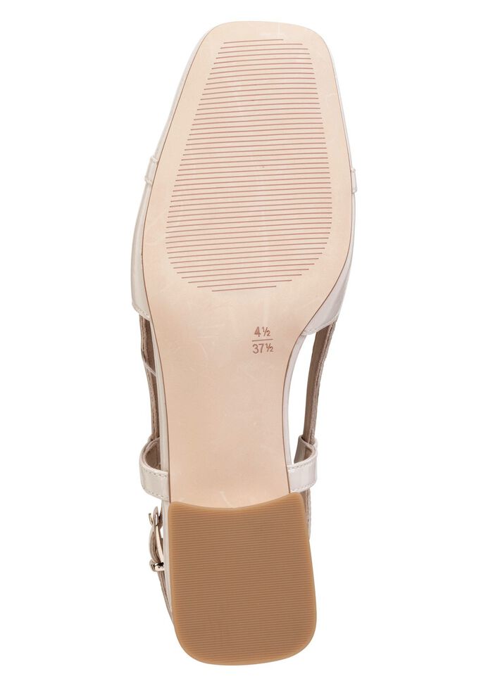 Caprice Sling-Pumps mit Metallschmuck ECRU