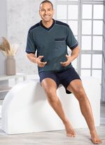 Shorty mit V-Ausschnitt und auswechselbarem Gummizug 