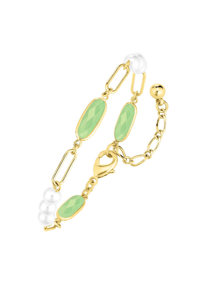 Schmuckset, 3-teilig, aus Messing mit Kristallsteinen 