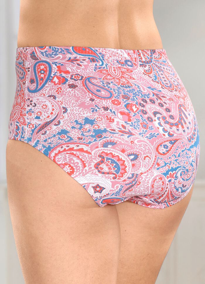 F&uuml;nferpack Slips mit farbharmonischem Druckdessin 