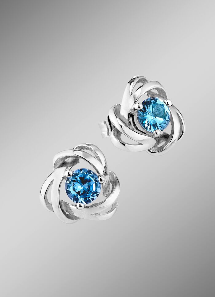 Ohrstecker mit Blautopas 