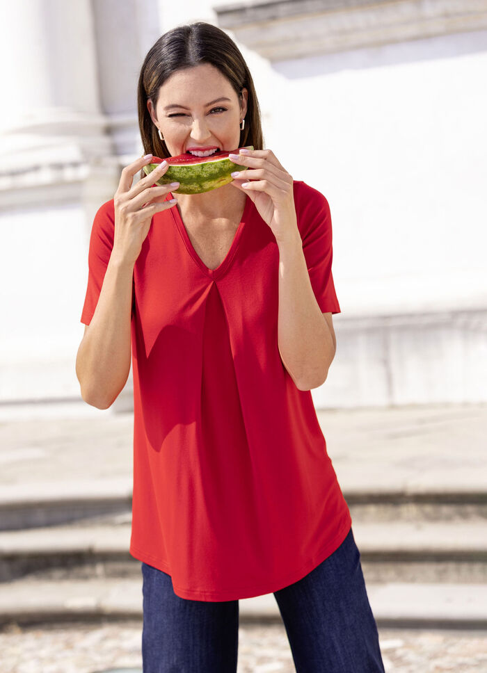 Shirt mit Kellerfalte in 2 Farben, 