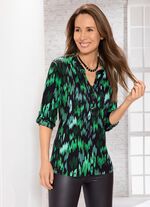 Shirt-Tunika mit Stehkragen 