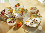 Herbstliches Porzellan-Set, 6-teilig 
