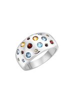 Funkelnde Raffinesse: Damenring mit echten Edelsteinen 