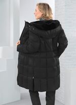 Daunen-Kurzmantel mit fester Kapuze 