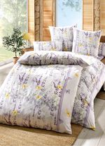 Bettw&auml;sche-Garnitur mit farbenfroher Lavendelwiese 