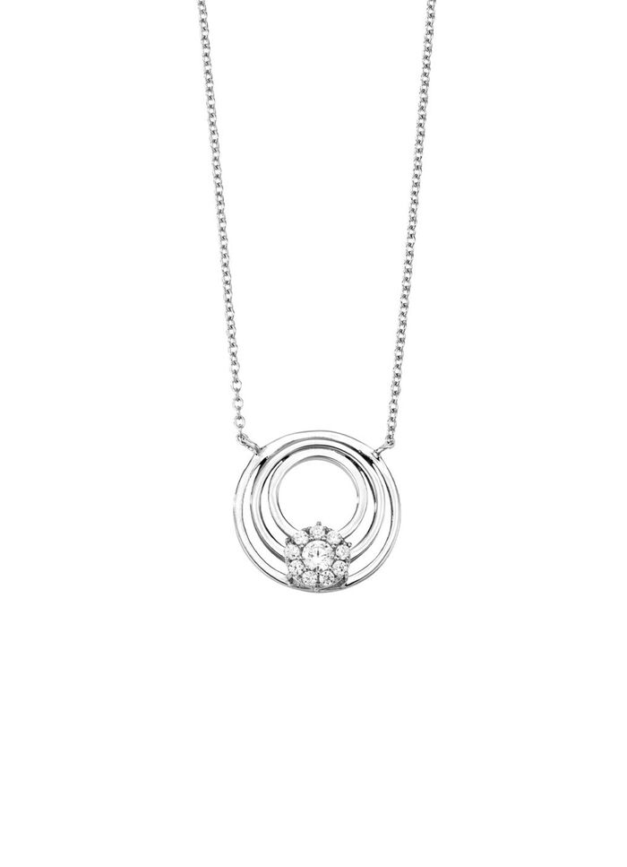 Elegante Halskette mit synth. Zirkonia 