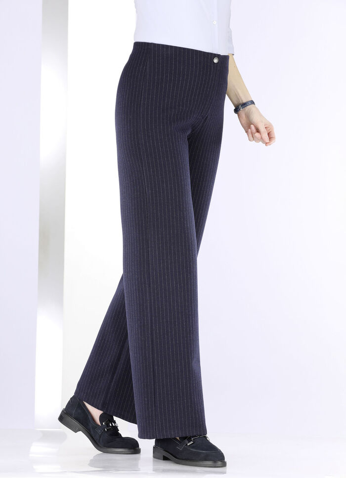 Modische Hose in bequemer Weite MARINE-GRAU