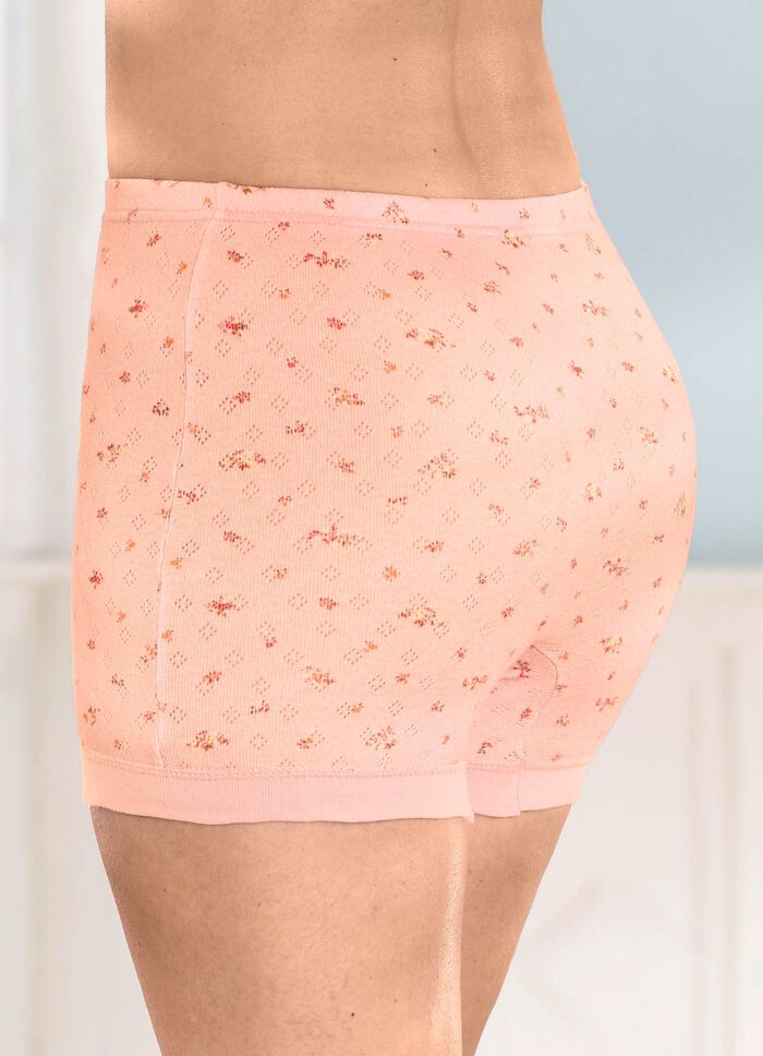 Viererpack Unterhosen mit feinerm Ajour-Dessin 