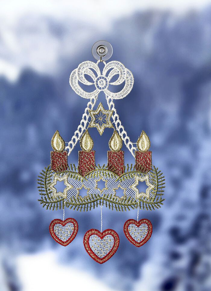 Fensterbild aus &laquo;Plauener Spitze&raquo; 