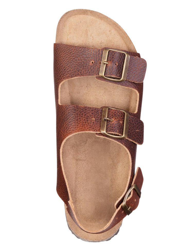 GINO GALANTE, klassische Herren-Sandalen, Weite H, mit verstellbaren Schliessen BRAUN