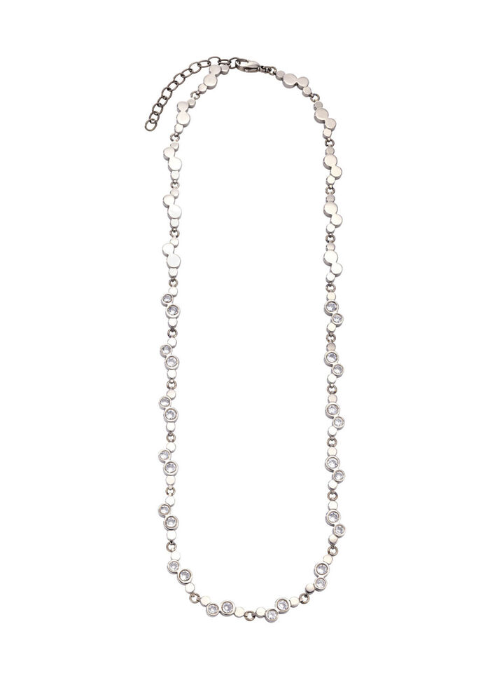 Halskette aus Titan mit synth. Zirkonia 