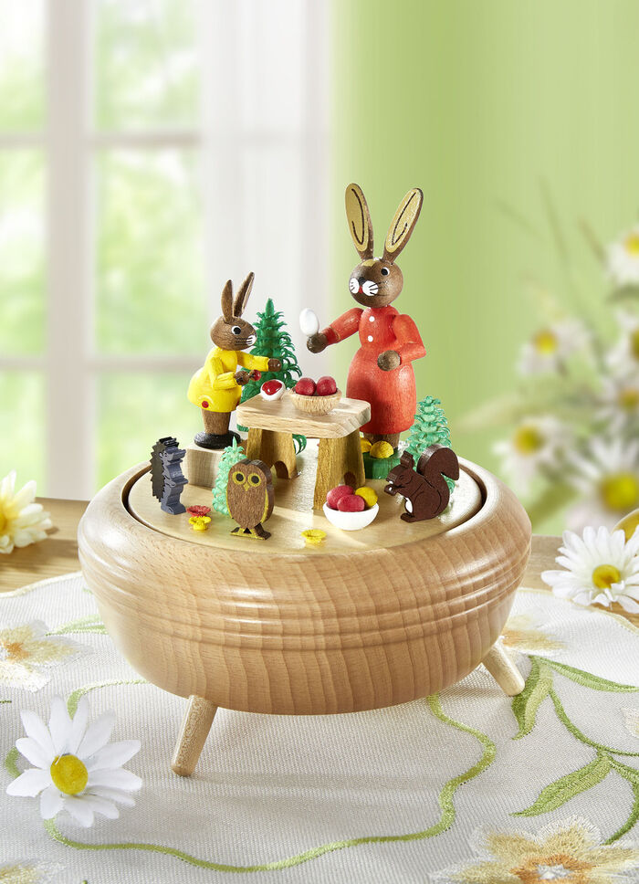 Spieldose aus Holz von Hand gefertigt und bemalt 