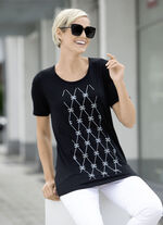 Shirt mit edler Strasszier im Vorderteil, 