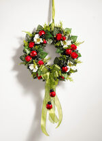 Wandkranz mit Rosen und Marienkäfern, 
