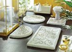 «RHOMTUFT» Luxus-Badgarnituren mit edlen Lurex-Ranken 