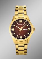 Para-Quartz-Herrenuhr mit Stahlbandgeh&auml;use 