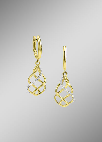 Elegante Creolen mit 34 Diamanten 