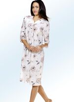 Zweierpack Nachthemden, 3/4-lange &Auml;rmel mit Knopfleiste 