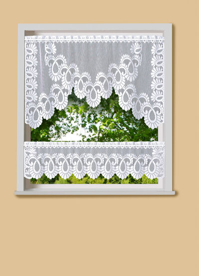 2-teiliges Fensterset mit Stangendurchzug 
