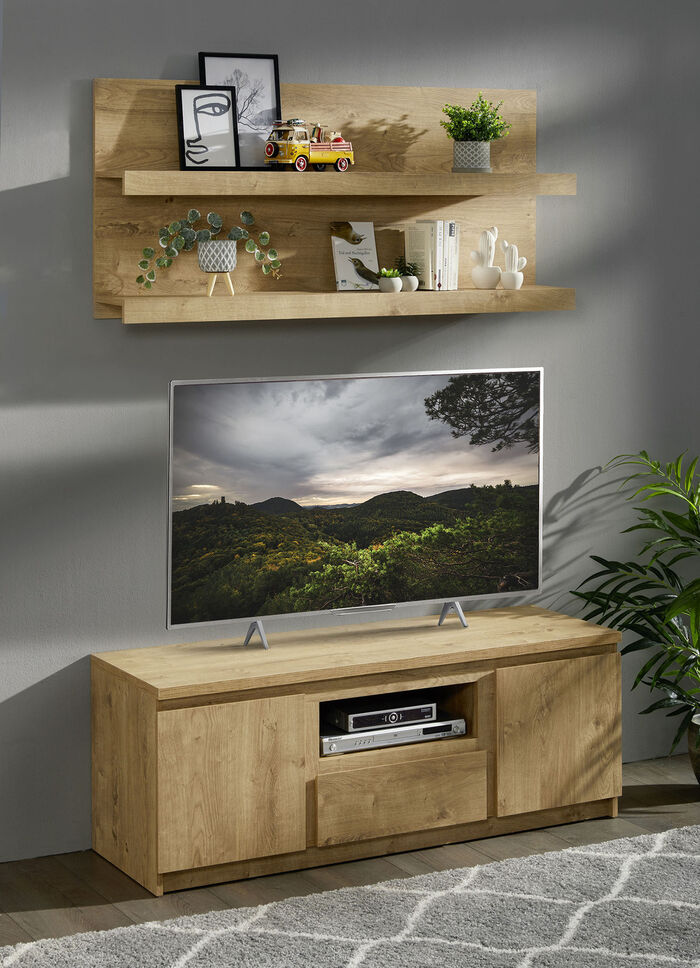 TV-Longboard mit Wandboard EICHE