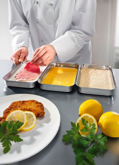 Panier-Set, 3-teilig. aus rostfreiem Edelstahl 