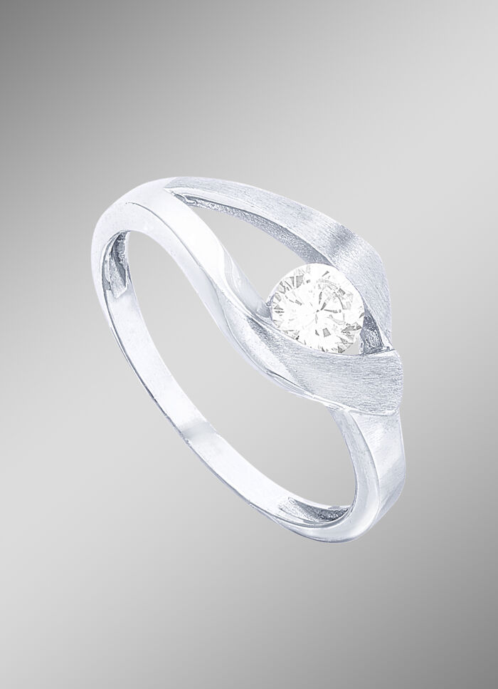 Zauberhafter Damenring mit synth. Zirkonia 