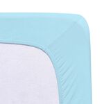 Jersey-Stretch-Elasthan-Spannbettt&uuml;cher Deluxe in hochwertiger Qualit&auml;t BLAU