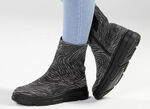 Waldläufer Stiefelette mit Zebra-Dessin SCHWARZ-GRAU