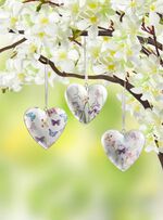 Herz-Aufh&auml;nger aus Metall, 3er-Set 