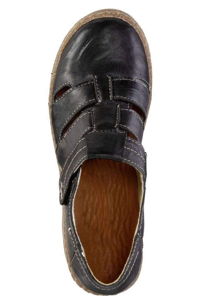 ELENA EDEN Slipper mit Knitter-Struktur SCHWARZ