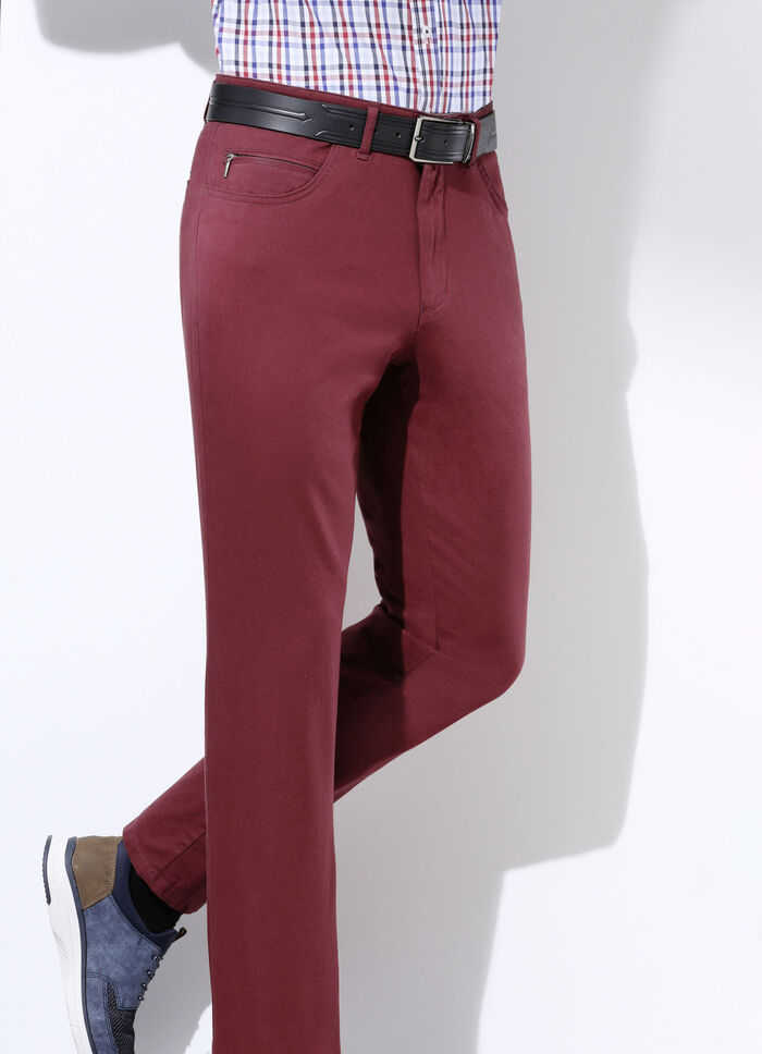 Komfortable «Francesco Botti»-Hose in 3 Farben DUNKELROT