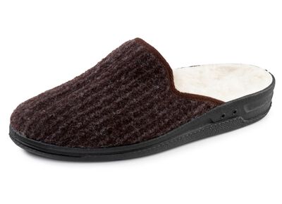 Gef&uuml;tterte Herren-Hausschuhe, mit Schurwolle 