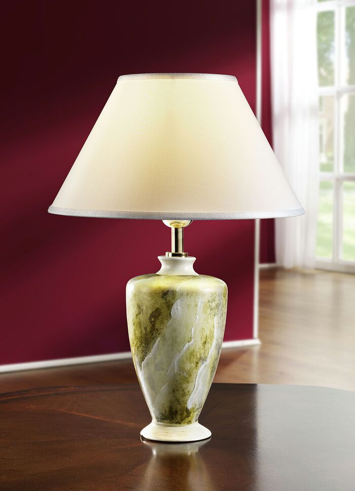 Handbemalte Tischlampe in Marmor-Optik 