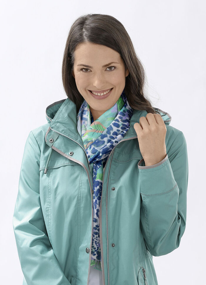 Schal mit Fantasie- und Raubtierfell-Dessin 